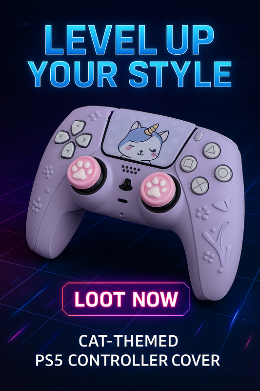 Lovely Cat Silicone Soft Protector Sticker Skin For PS5