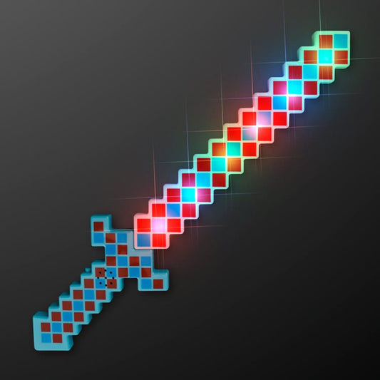 Light Up Mini Pixelated Gamer Sword for Halloween-1
