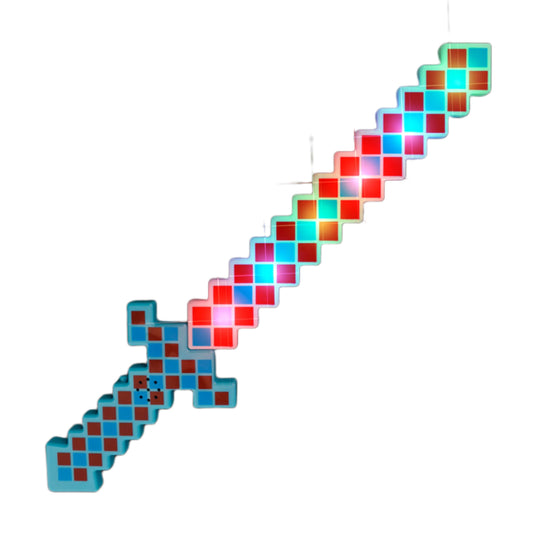 Light Up Mini Pixelated Gamer Sword for Halloween-0