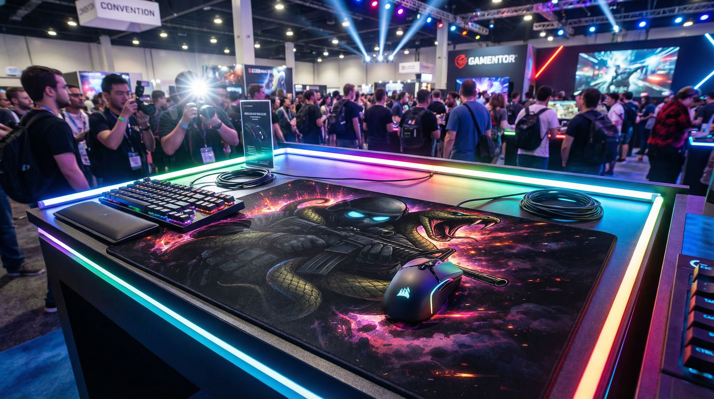 Commander Snake XL Mousepad 15.5"x 35.4"x3mm