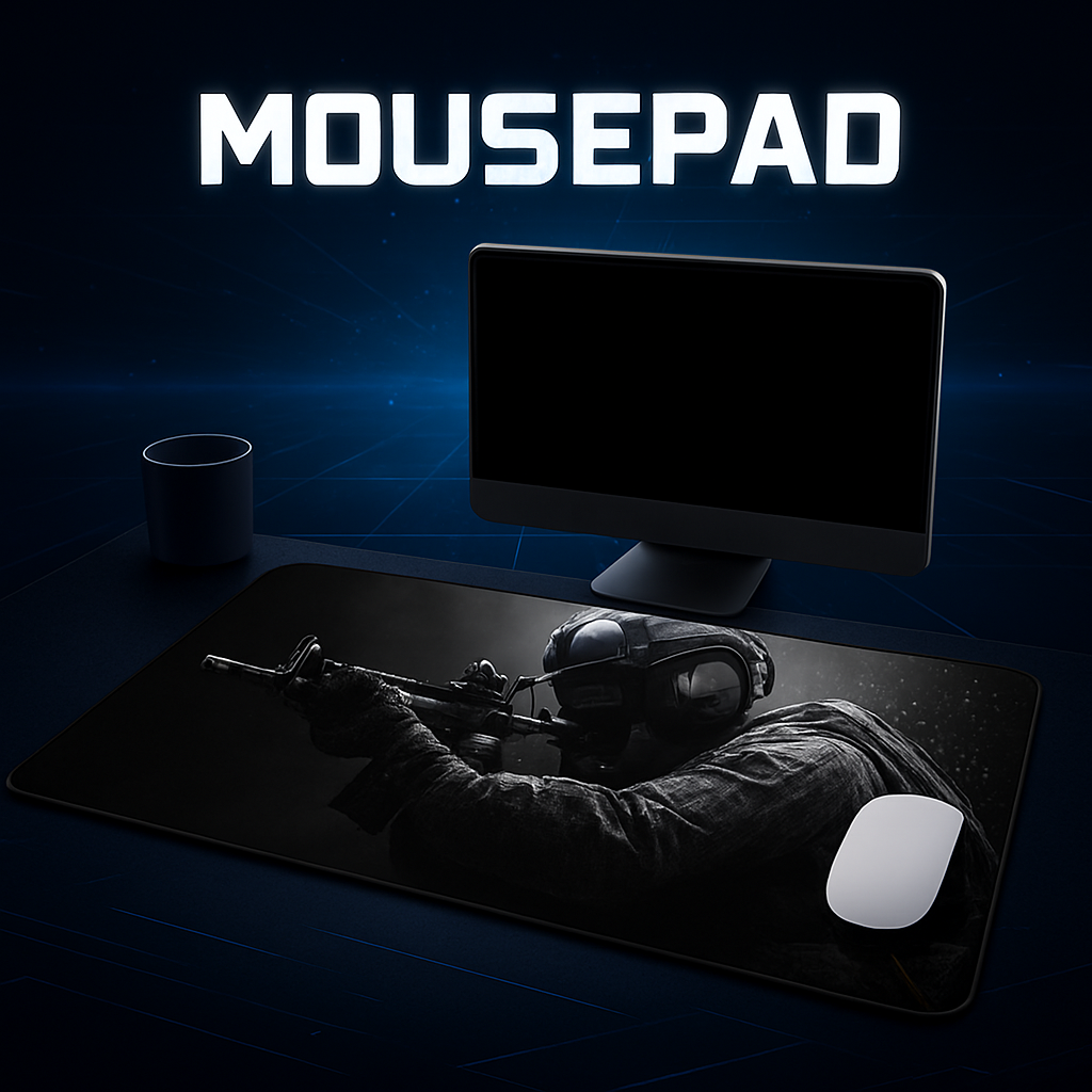 Large Mouse Pad Tactical Soldier Design. Size 35.4" x 15.75"