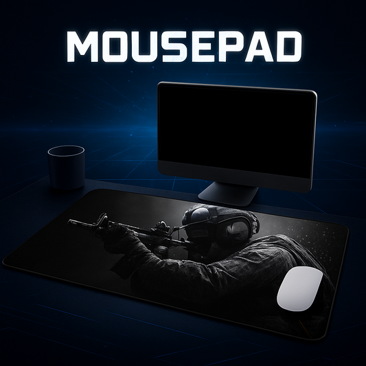 Large Mouse Pad Tactical Soldier Design. Size 35.4" x 15.75"